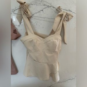 Bundle Summer blouses cream and dusty pink size S